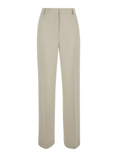 TOTÊME BEIGE RELAXES TAILORED TROUSERS IN WOOL BLEND WOMAN