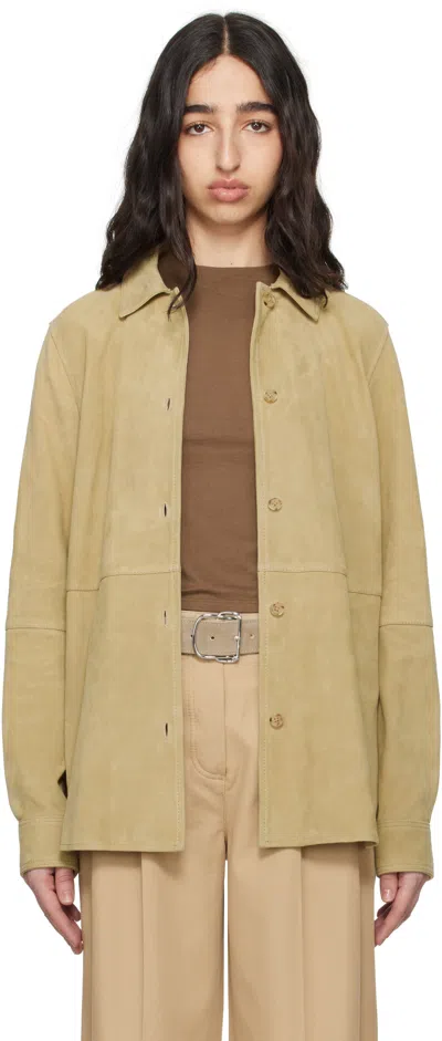 Totême Toteme Women Soft Suede Shirt In Beige