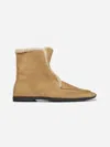 Totême Beige Suede Ankle Boots