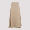 Totême Beige Tie-waist Wrap Skirt In Beige