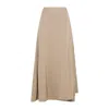 Totême Beige Tie-waist Wrap Skirt In Brown