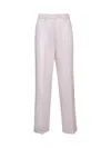 Totême Pink Slanted Pocket Trousers In White