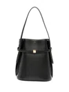 Totême Toteme Leather Belted Bucket Bag In Black