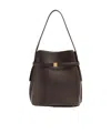 Totême Belted Bucket Bag In Black