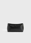 Totême Belted Croco-embossed Clutch Black
