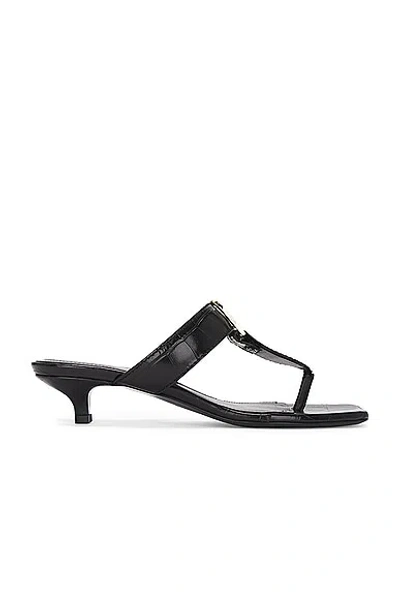Totême Toteme Women Belted Croco Flip-flop Heels In Black