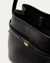 Totême Belted Napa Leather Bucket Bag In Black 001