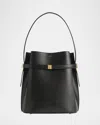 Totême Belted Napa Leather Bucket Bag In Black