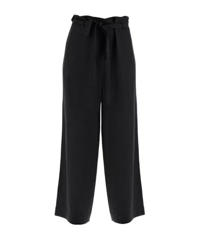 Totême Tie-waist Fluid Trousers In Black