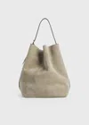 Totême Belted Suede Tote Desert In Desert