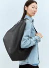 Totême Belted Tote Bag In Black