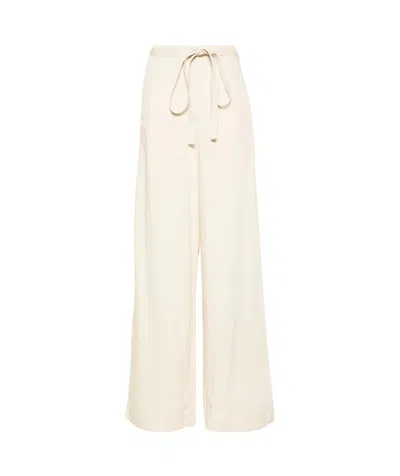 Totême Toteme Tie-waist Fluid Trousers In Neutral