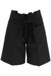 TOTÊME BELTED WOOL-BLEND SHORTS