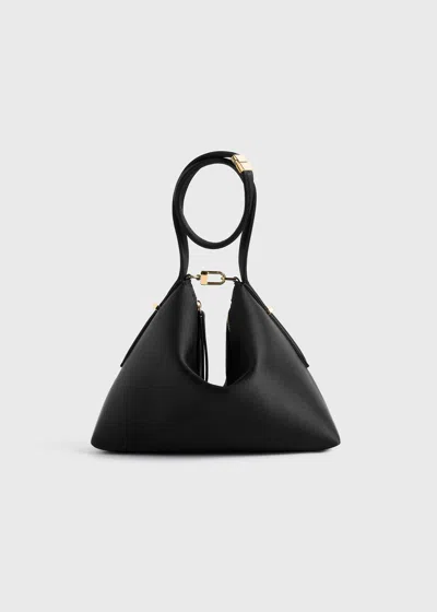 Totême Bevel Satin Wristlet Black