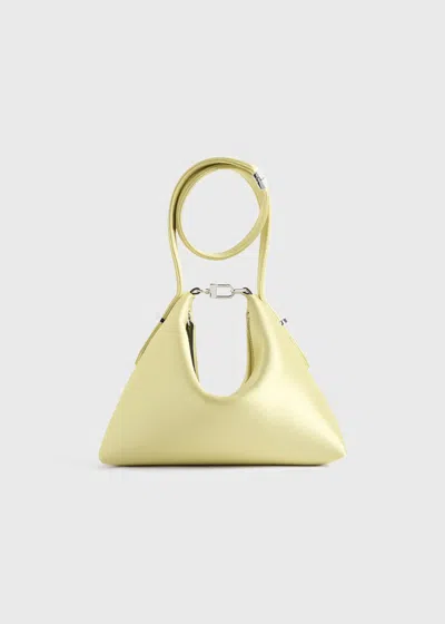 Totême Bevel Satin Wristlet Pale Yellow