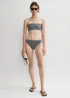 Totême Binding-edge Bikini Bottoms Grey Melange In Grey Melange