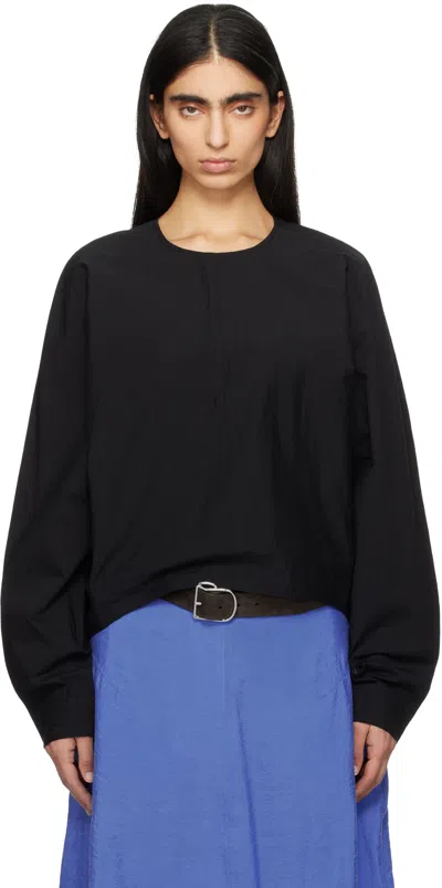 Totême Black Batwing Top In Black 001