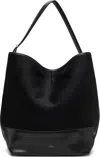 Totême Belted Doublé Tote Black In Black 001