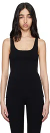 Totême Black Compact Knit Tank Top In Black 001