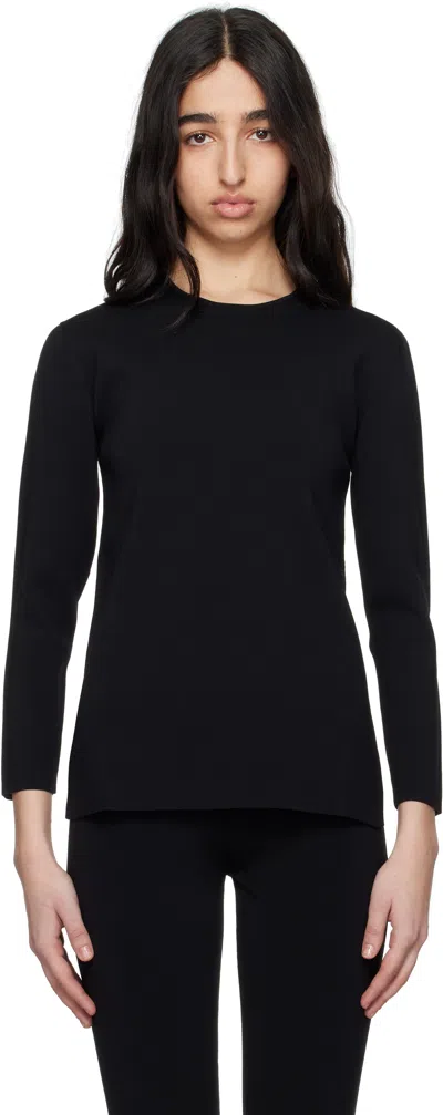 TOTÊME BLACK COMPACT KNIT TOP