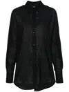 Totême Women's Relaxed Fit Wool Shirt In Black