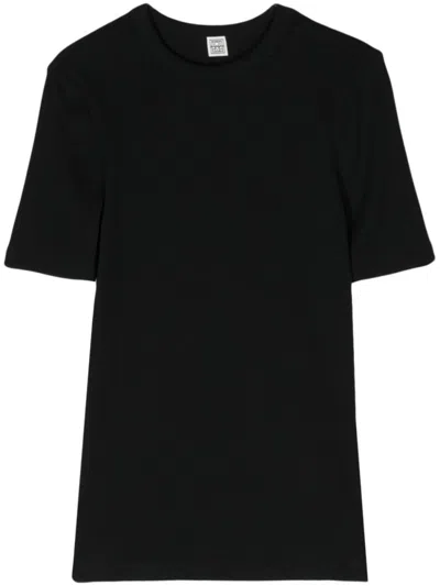 TOTÊME BLACK COTTON T-SHIRT