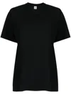 Totême Toteme Women's Black Logo-embroidered Organic Cotton T-shirt In Black
