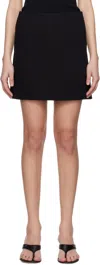 Totême Black Crepe Miniskirt In Black 001