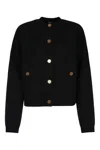 Totême Hammered Button Cardigan Black In Black