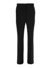 Totême Black Flared Tailored Pants In Viscose Blend Woman In Black