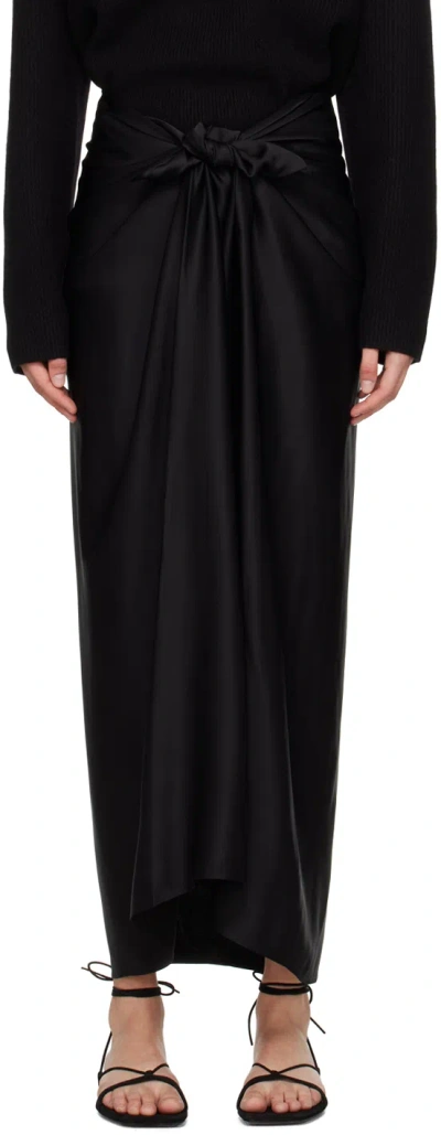 Totême Black Knot Maxi Skirt