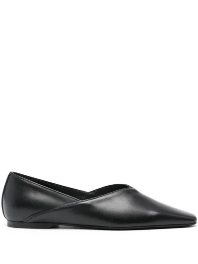 TOTÊME BLACK LEATHER BALLET FLATS