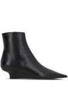 Totême Toteme Sharp 50 Leather Ankle Boots In Black