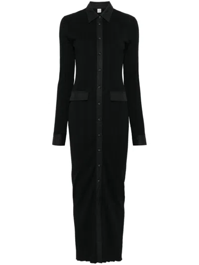 TOTÊME WOMEN BLACK LONG SHIRT DRESS, M LUXURY DRESSES FOR WOMEN DARVEYS