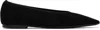 Totême Toteme Minimalist Velvet Ballerinas Shoes In Black 001