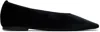 Totême Toteme Minimalist Velvet Ballerinas Shoes In Black 001