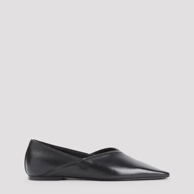 TOTÊME BLACK POINTED TOE BALLET FLATS