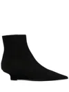 Totême Black Pointed Toe Boot In Black