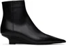 Totême Toteme Sharp 50 Leather Ankle Boots In Black 001
