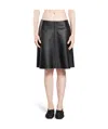 Totême Leather A-line Skirt In Black