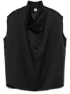 Totême Women's Sleeveless Funnel Neck Blouse Top In Black