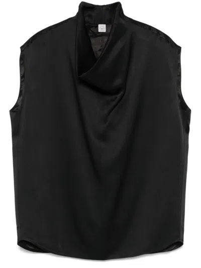 TOTÊME BLACK SLEEVELESS TOP