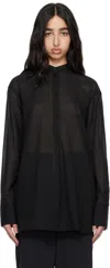 Totême Black Stand-collar Shirt In Black 001