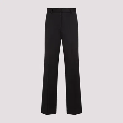 Totême Toteme Straight Satin Trousers In Black