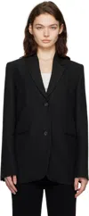 Totême Fitted Blazer With Single Button And Vents In Black 001