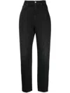 Totême Mid-rise Tapered Jeans In Black