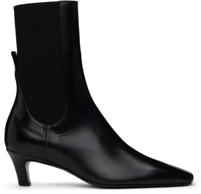 Totême Toteme Pre Leather Ankle Boots In Black