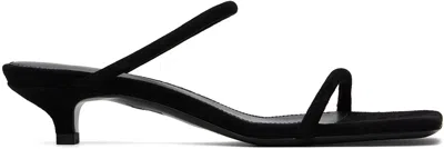 TOTÊME BLACK 'THE MINIMALIST' HEELED SANDALS