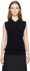 Totême Knit Terry Cotton Blend Vest In Black