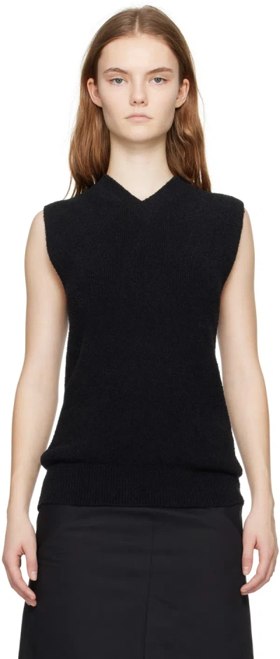 Totême Black V-neck Tank Top In 001 Black